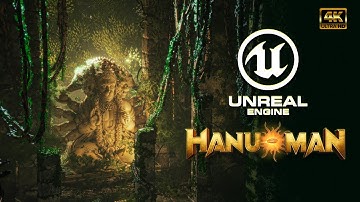 🕉️ Lord Hanuman | Unreal Engine 5 Cinematic | Divine VFX | 4K Mythological Scene 🕉️ Raghunandana