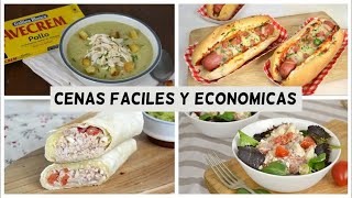 4 Cenas fáciles y económicas | CENAS para toda la semana