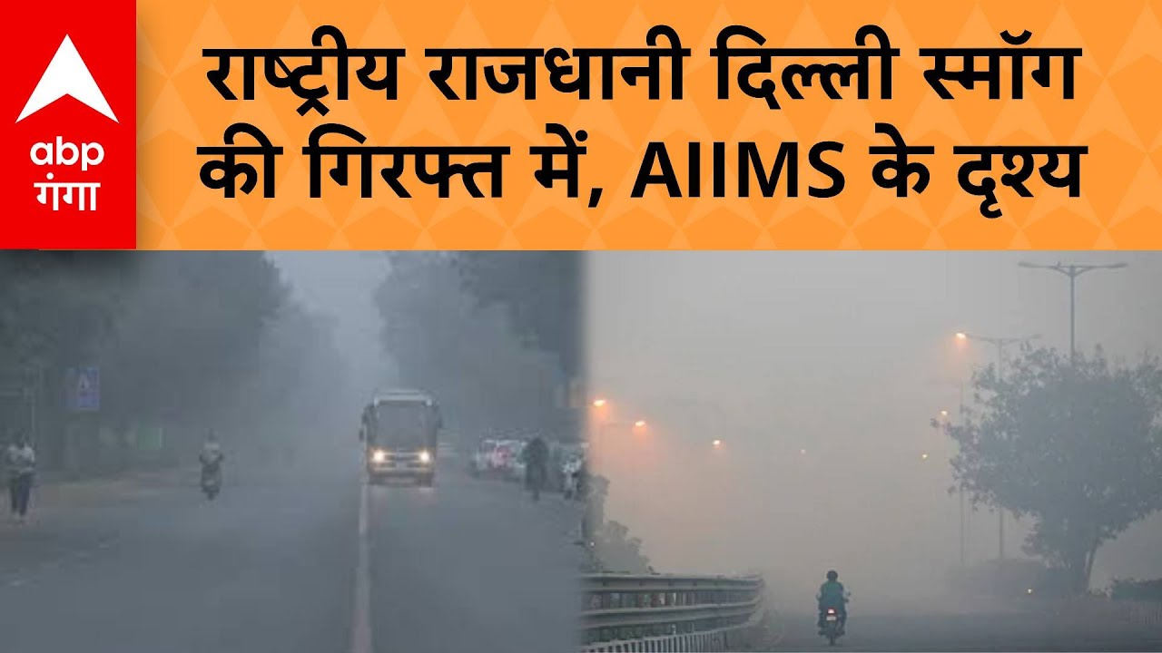 Delhi Air Pollution: राष्ट्रीय राजधानी Delhi Smog की गिरफ्त में, AIIMS के दृश्य | ABP GANGA