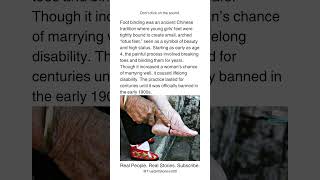 Foot Binding: A Painful Chinese Tradition Rooted in Beauty and Status