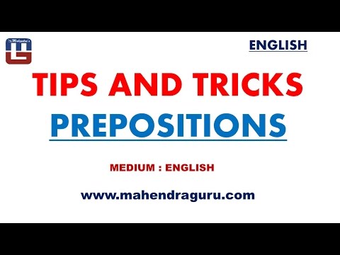 TIPS & TRICKS : PREPOSITIONS - ENGLISH VERSION