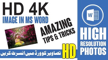 How to insert High Resolution Photo in MS Word in Urdu Hindi | High Resolution PDF in MS Word