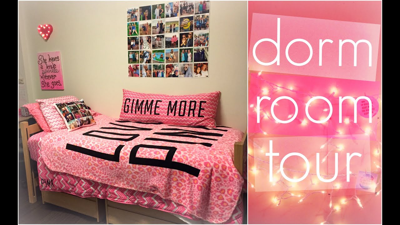 college dorm room tour youtube