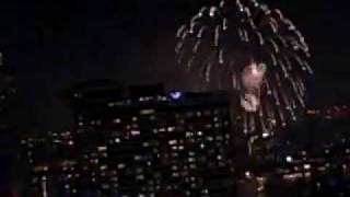 New Year Countdown Fireworks 2010 Bangkok, Thailand Skyline