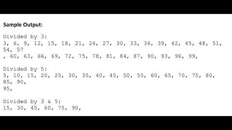 Number divisible by 3, 5 and both with java