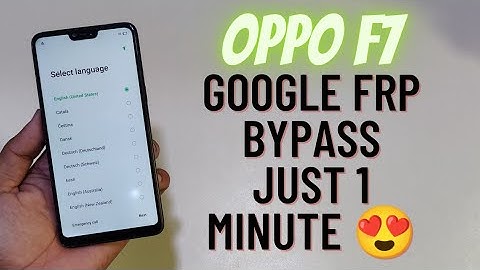 Oppo F7 Frp In One Minute Without Pc | Oppo Cph1819 Unlock Frp
