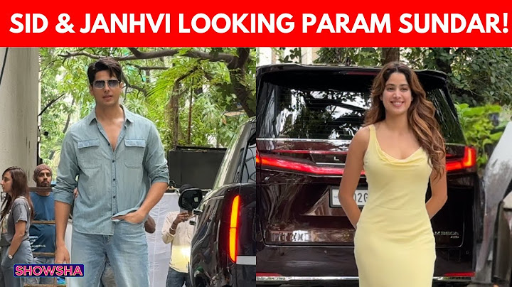 Param Sundari Leads Sidharth Malhotra & Janhvi Kapoor Spotted In Mumbai I WATCH