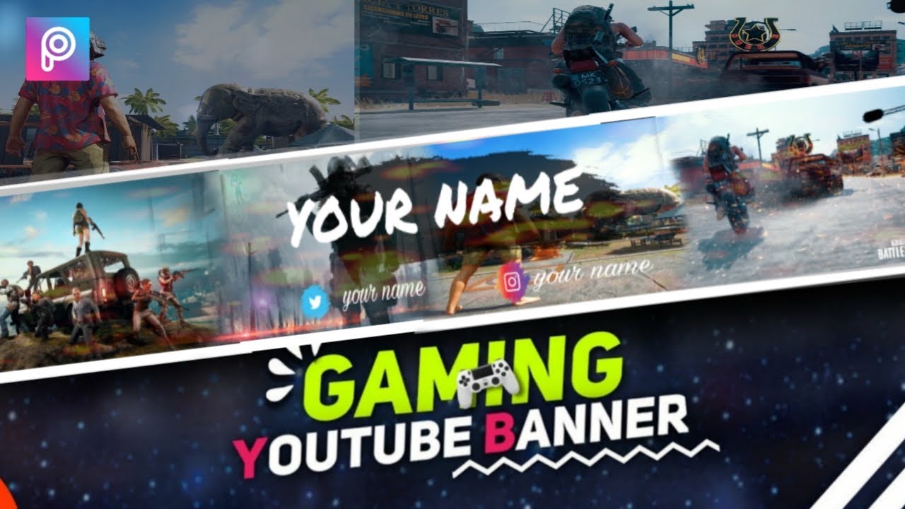 How to Create Gaming Channel Banner, Gaming  Banner