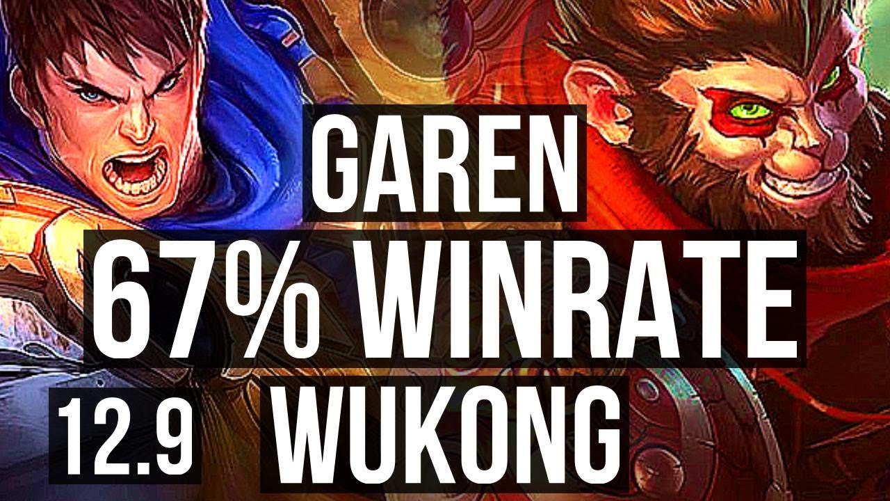 GAREN vs WUKONG (TOP) | 7 solo kills, 67% winrate, 13/2/6, Legendary