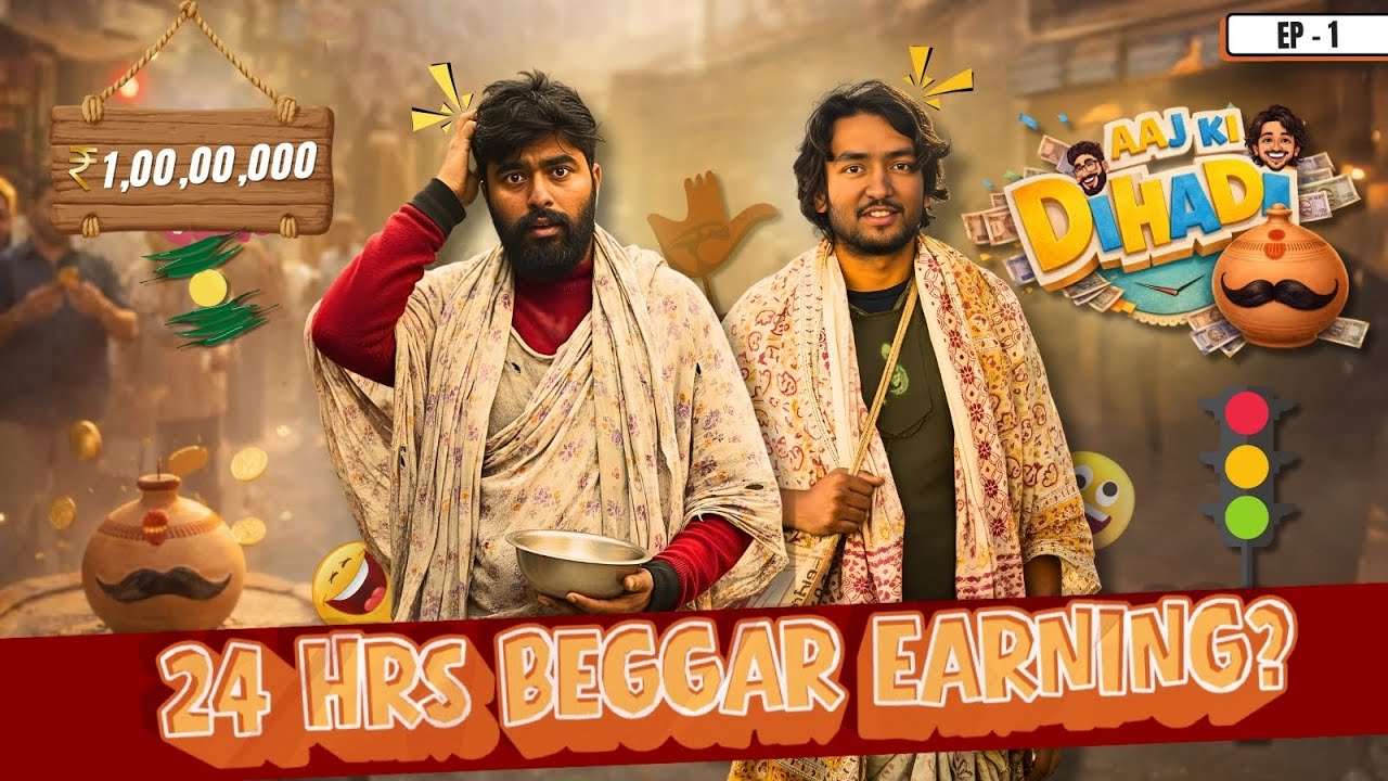 AAJ KI DIHADI | EP 01 | 24 HRS BEGGAR EARNING 😱