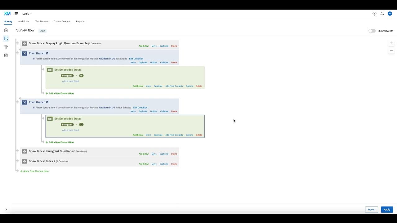 Qualtrics Logic for Question, Choice Display, Display Question based