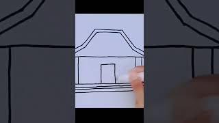 Menggambar Rumah Adat || Rumah Joglo