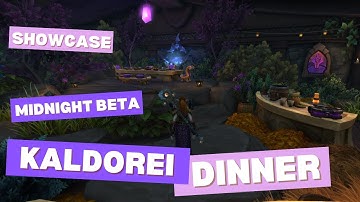 Wow Midnight Beta Housing Showcase - Kaldorei Dinner Party