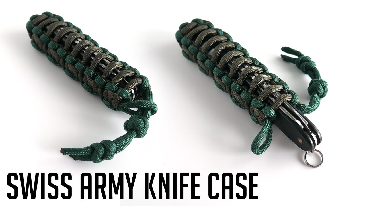 How To Make A Paracord Swiss Army Knife Case Tutorial - Youtube