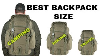 Best Backpack Size for Camping, Hiking, Travel