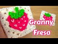 Cuadro Granny FRESA 🍓 a crochet