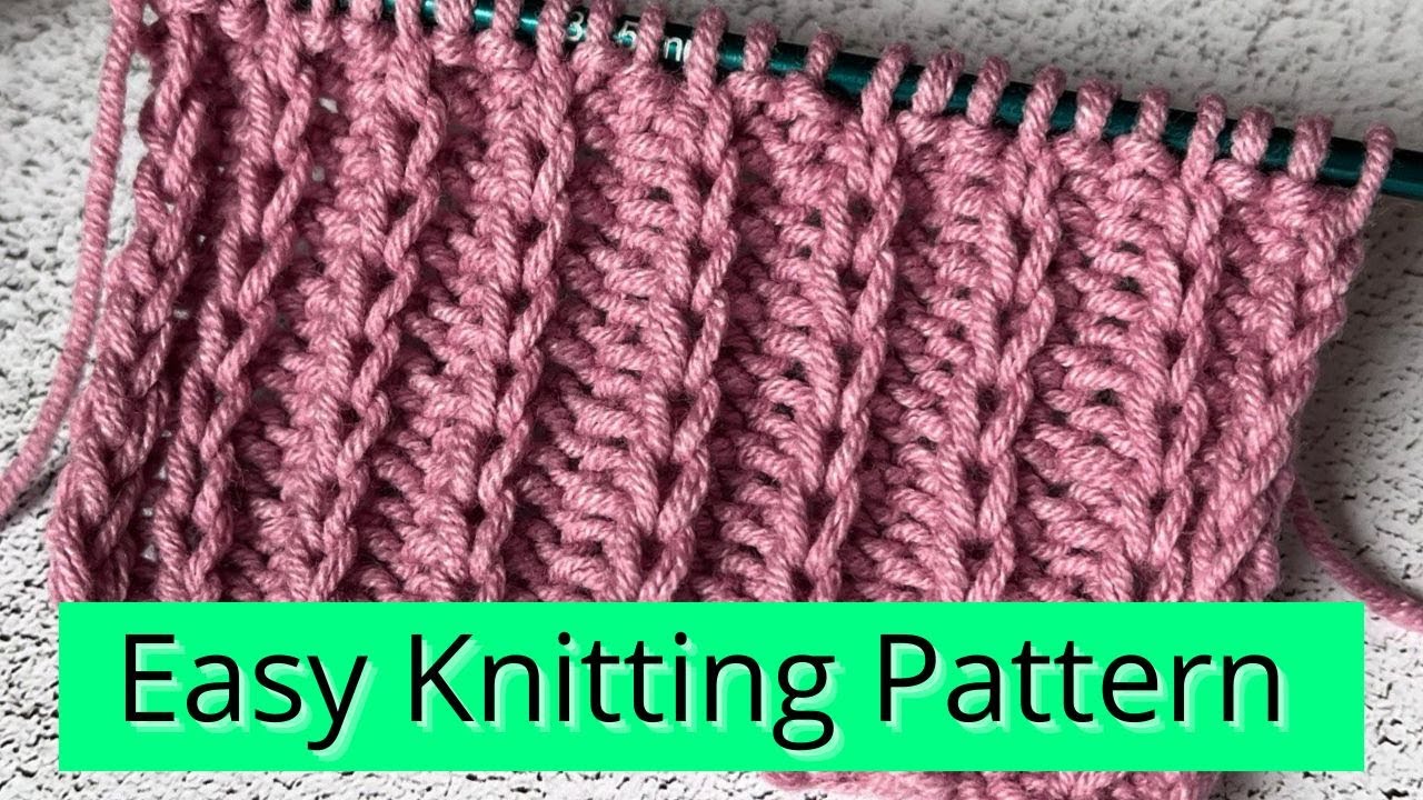 VERY EASY KNITTING PATTERN. RIB - YouTube