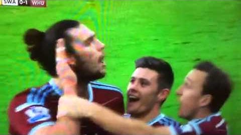 Andy Carroll goal vs Swansea