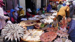 Cambodian Dry Fish Market Scene - Massive Kind of Dry Fish, Frog, Beef & More Buffalo In Dry Market by Countryside Daily TV 2,224 views 2 weeks ago 38 minutes