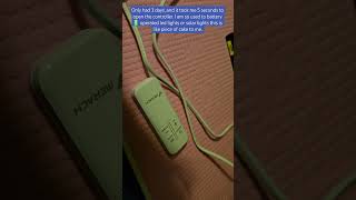How to open the Merach remote controller?  Push down the lock/hook button &amp; slide the case open.