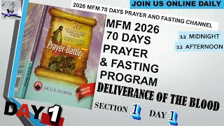 DAY 1(ONE) MFM 70 DAYS PRAYER & FASTING 2026 PROGRAM| 70 DAYS OF GREAT DELIVERANCE SECTION 1 DAY 1