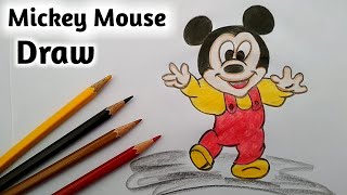 How to draw Mickey mouse step by step slowly full body||Gali Gali Art||