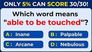Only 5% Can Score 30/30! Word Definitions | #challenge 50