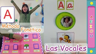 COMO enseñar a  LEER las VOCALES /  MÉTODO FONÉTICO / DE 2 A 5 años. ☺