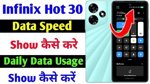 infinix hot 30 data speed show kaise kare | how to show daily data usage on infinix hot 30