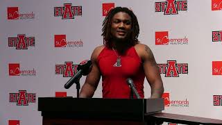 Arkansas State RB Ja'Quez Cross following a 31-7 win over Stony Brook