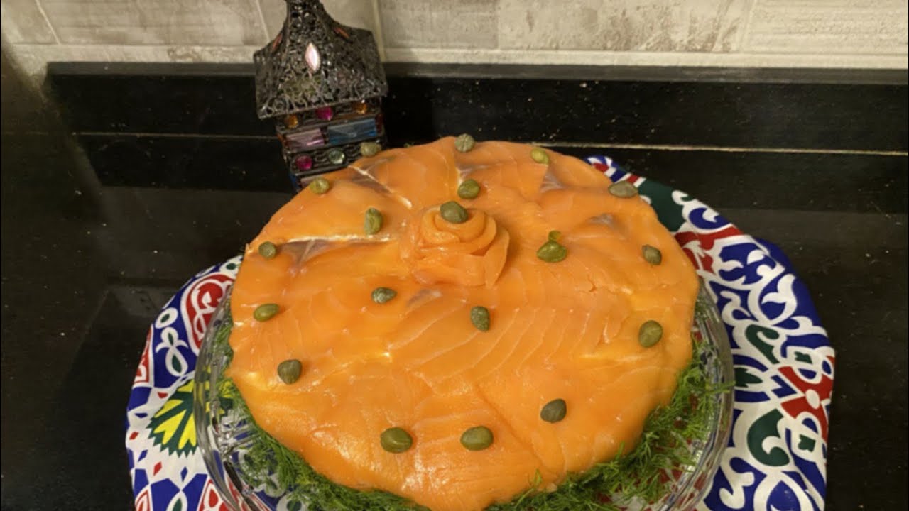 طريقة عمل تورتة السالمون المدخن 😋😋😋