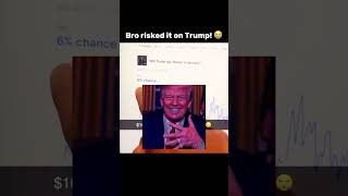 Bro risked it on Trump! 😭 #shorts #viralitypoly #trading #tjr #donaldtrump #memes #funny