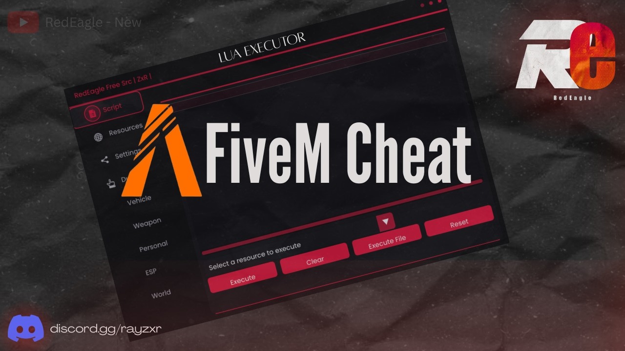 أقوى هـاك فايف ام  مليان خواص سحب ملفات  اكسكيوتر ريد ايكل  ! 🔥🚀 | RedEagle Fivem Dumper & Executor