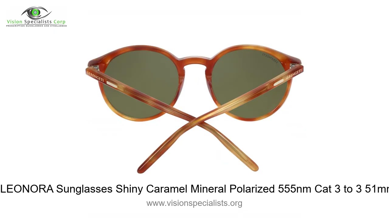 Serengeti LEONORA Sunglasses Shiny Caramel Mineral Polarized 555nm