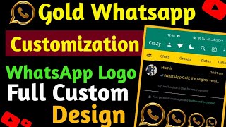 Gold WhatsApp Customization | How to Customize WhatsApp theme | | WhatsApp Home page customize screenshot 1