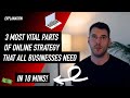 The 3 the most vital parts of online strategy that all business' need to be using! ~ In ten minutes!