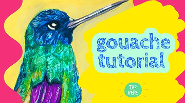 HOW TO DRAW A BIRD | SPEED ART | GOUACHE TUTORIAL | ART VADER 2021