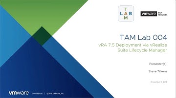 TAM Lab 004 - vRA 7.5 Deployment via Lifecycle Manager
