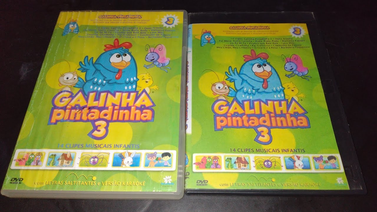 DVD GALINHA PINTADINHA 3 ORIGINAL E DE PIRATA