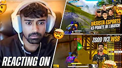 BGMS REACTION !!! @ZGODGAMING 1 VS 3 WSB !!! 43 POINTS BY @GODLSHADOWOG !!! INSANSE REACTION !!!