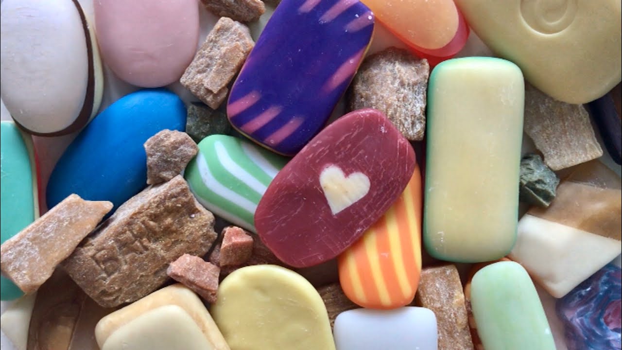 ASMR SOAP # 175/Soap residue cutting💟Обмылочки и прилепушки