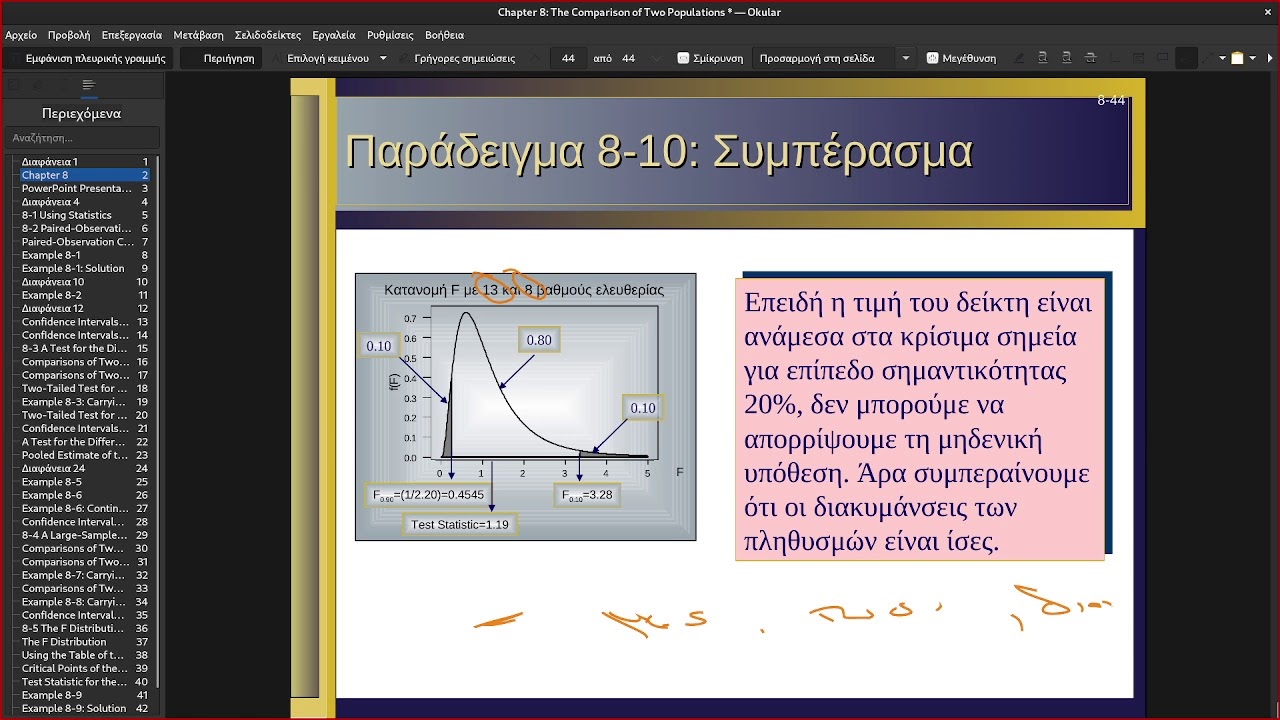 Διάλεξη  ΣτΕ (08) Διαστήματα Εμπιστοσύνης και Έλεγχος Υποθέσεων ανάμεσα σε Δύο Ομάδες (πληθυσμοί)