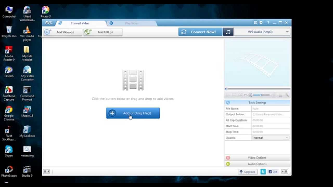 Cara Convert File mp4 ke mp3 Menggunakan Any Video Converter YouTube