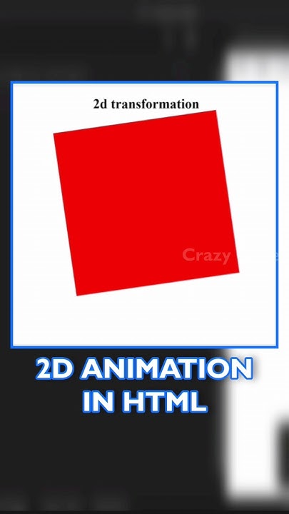 2D Animation in HTML|Crazy Codes|Web Development|HTML CSS Tutorial|# ...