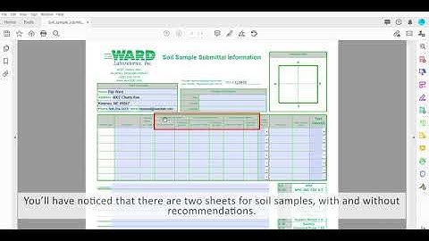 Filling Out a Soil Submittal Sheet