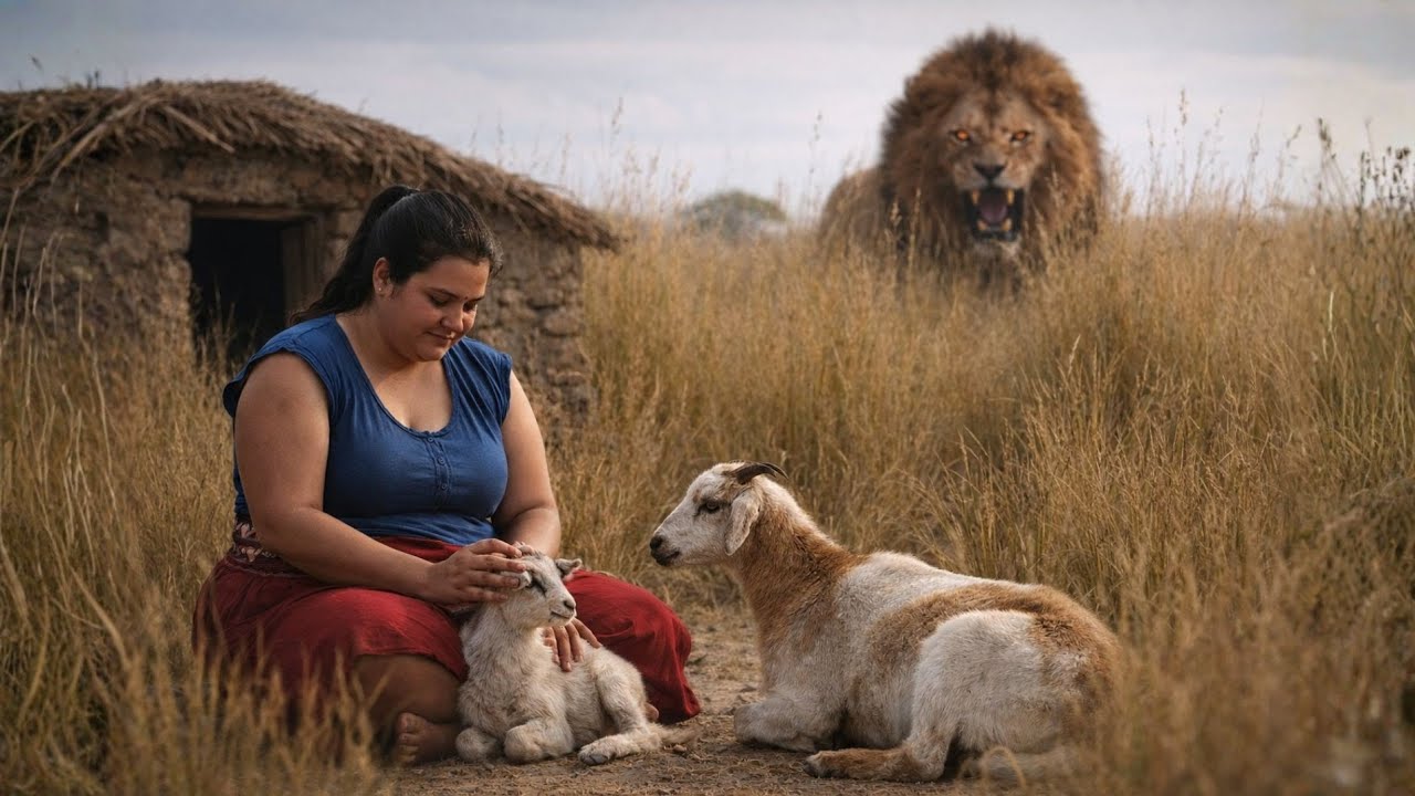 Life Million Years Ago: A Girls, A Lioness, and a Dog vs Savage Humans | Ancient Survival Story