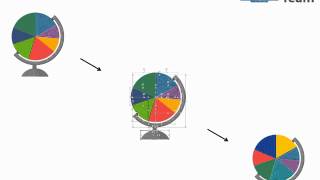 globe design pie graph with icons flat powerpoint design screenshot 5
