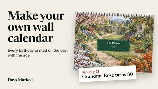How to Make a Personalized Wall Calendar (Birthdays Printed In) screenshot 2
