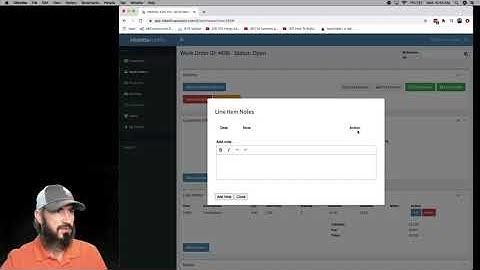 Work Order Line Item Notes