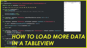 [Swift 3 Tutorial] - Pagination / Load more data in a UITableview